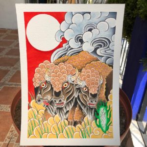 Pintura Bisontes