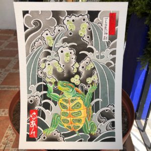 Pintura Tortuga Cargando El Mundo
